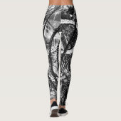 Almost Everywhere 3 Zwart-Wit Acrylschilderij Leggings (Achterkant)