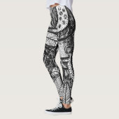 Almost Everywhere 3 Zwart-Wit Acrylschilderij Leggings (Links)