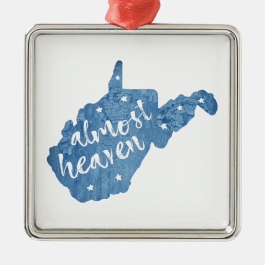 Almost Heaven West Virginia Metalen Ornament (Voorkant)