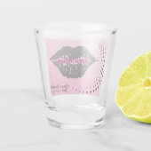 "Almost Married" Zwarte Lace Kus Bachelorette Shot Glas (Achterkant)