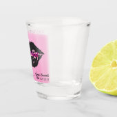 "Almost Married" Zwarte Lace Kus Bachelorette Shot Glas (Rechts)