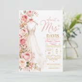Almost Mrs. Bruiloftsinvitatied brief Kaart (Staand voorkant)