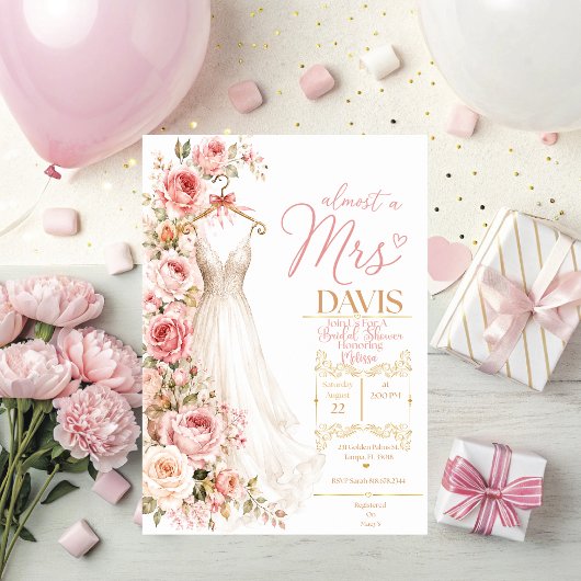 Almost Mrs. Bruiloftsinvitatied brief Kaart