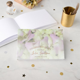 Almost Pink Hydrangea Celebration of Life Memorial Gastenboek