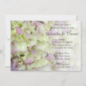 Almost Pink Hydrangea Floral Rehearal Dinner Kaart (Voorkant)