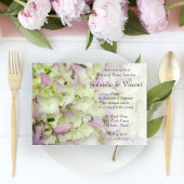 Almost Pink Hydrangea Floral Rehearal Dinner Kaart