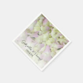 Almost Pink Hydrangea Floral Wedding Servetten (Hoek)