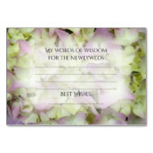 Almost Pink Hydrangea Flowers Wedding Advice Cards Kaart (Achterkant)