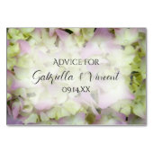 Almost Pink Hydrangea Flowers Wedding Advice Cards Kaart (Voorkant)