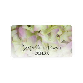 Almost Pink Hydrangea Wedding Favor Labels