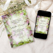 Almost Pink Hydrangea Wedding Rehearsal Dinner Kaart