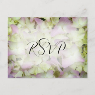 Almost Pink Hydrangea Wedding RSVP Response Uitnodiging Briefkaart