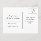 Almost Pink Hydrangea Wedding RSVP Response Uitnodiging Briefkaart (Achterkant)