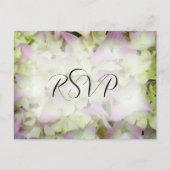 Almost Pink Hydrangea Wedding RSVP Response Uitnodiging Briefkaart (Voorkant)