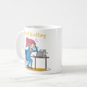 Almost Quitting Funny Overworked Burnout Koffiemok (Voorkant links)