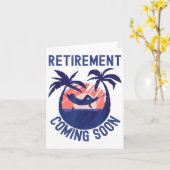 Almost Retired Retivation Coming Soon Funny Retiri Kaart (Gele Bloem)