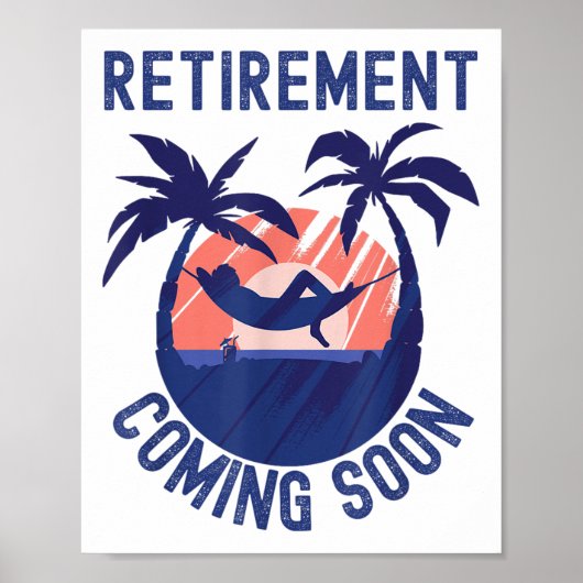 Almost Retired Retivation Coming Soon Funny Retiri Poster (Voorkant)
