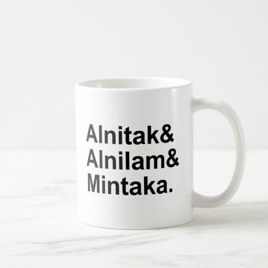 Alnitak Alnilam Mintaka | 3 sterren van de gordel Koffiemok (Rechts)