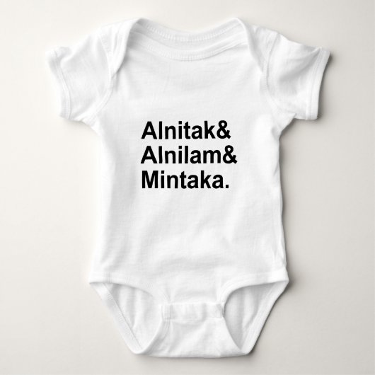 Alnitak Alnilam Mintaka | 3 sterren van de gordel  Romper (Voorkant)