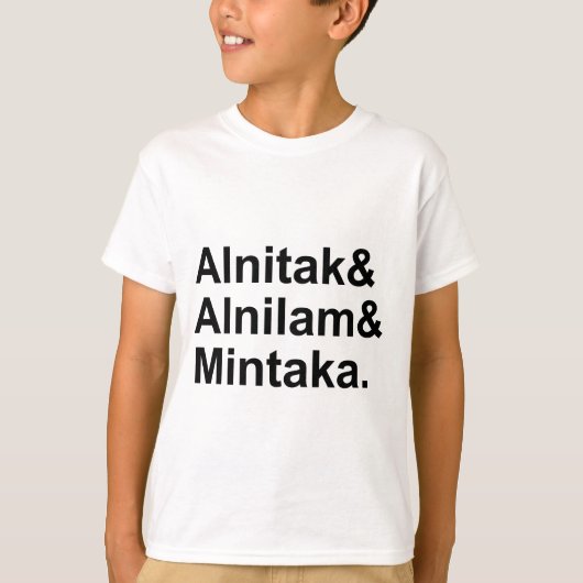 Alnitak Alnilam Mintaka | 3 sterren van de gordel T-shirt (Voorkant)