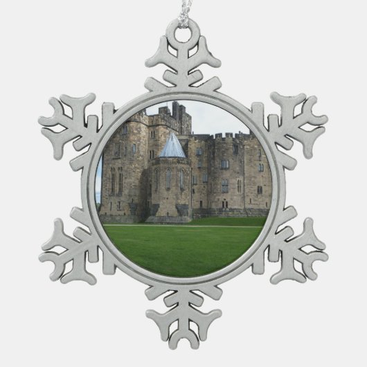 Alnwick Castle UK Tin Sneeuwvlok Ornament (Voorkant)
