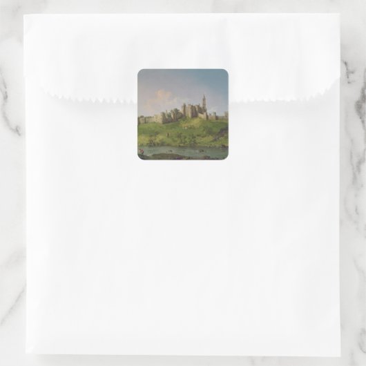 Alnwick Castle Vierkante Sticker (Tas)