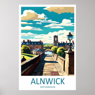 Alnwick Vintage Reisposter Ski Nationaal Park Poster