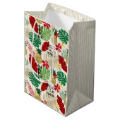 ALO-HO-HO-HA Hawaiian Tropical Holiday Wrapping P Medium Cadeauzakje (Voorkant Gekanteld)