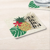 ALO-HO-HO-HA Hawaiian Tropische anananas Beverage Kartonnen Onderzetters (Schuin)