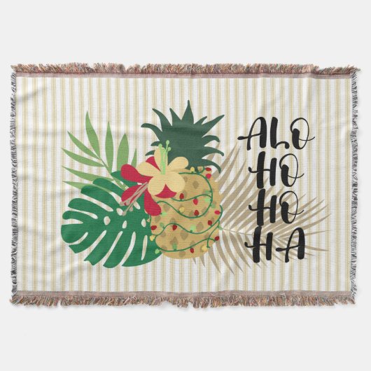 ALO-HO-HO-HA Hawaiian Tropische ananas Deken (Voorkant)