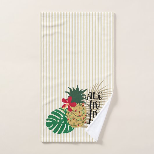ALO-HO-HO-HA Hawaiian Tropische ananas Handdoek (Handdoek)