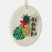 ALO-HO-HO-HA Hawaiian Tropische ananas Keramisch Ornament (Rechts)