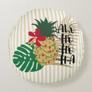 ALO-HO-HO-HA Hawaiian Tropische ananas Rond Kussen