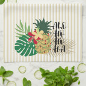 ALO-HO-HO-HA Hawaiian Tropische ananas Theedoek (Gevouwen)