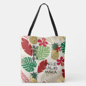 ALO-HO-HO-HA Hawaiian Tropische Pineappelbak Tote Bag (Achterkant)