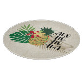 ALO-HO-HO-HA Hawaiian Tropische Pineappeldeuren Snijplank (Hoek)