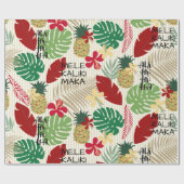 ALO-HO-HO-HA Tropische Holiday  Cadeaupapier (Vlak)