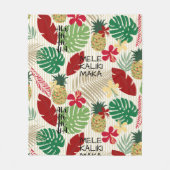 ALO-HO-HO-HA Tropische Holiday  Fleece Deken (Voorkant)