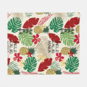 ALO-HO-HO-HA Tropische Holiday  Fleece Deken (Voorkant (Horizontaal))