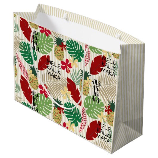 ALO-HO-HO-HA Tropische Holiday Groot Cadeauzakje (Achterkant Gekanteld)