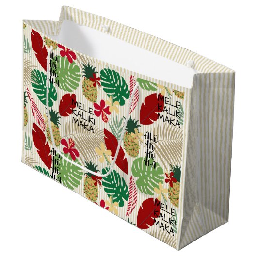 ALO-HO-HO-HA Tropische Holiday Groot Cadeauzakje (Voorkant Gekanteld)