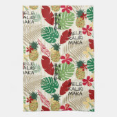 ALO-HO-HO-HA Tropische Holiday Theedoek (Verticaal)