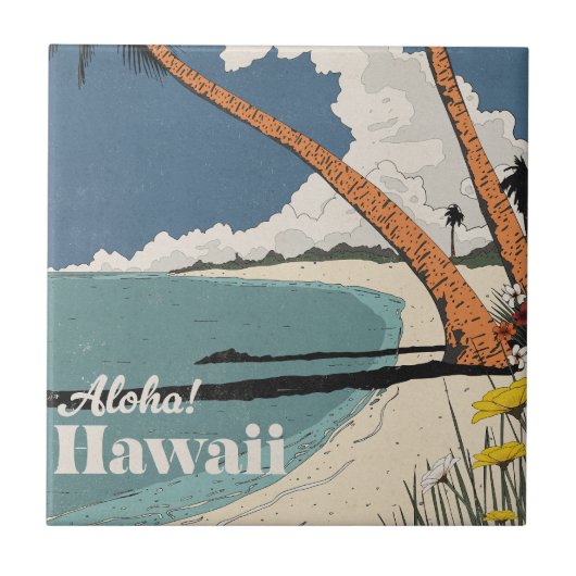 Aloah! Hawaï Tegeltje (Voorkant)