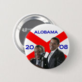 ALOBAMA 2008 RONDE BUTTON 5,7 CM (Voorkant /achterkant)