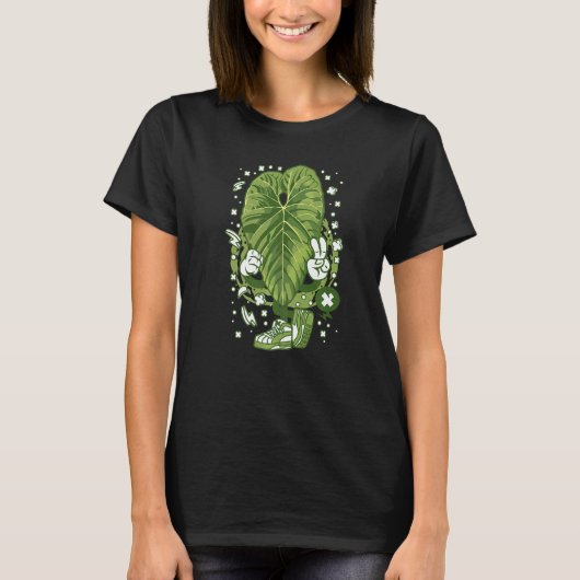 Alocasia Frydek Varigated Giant Taro Botany Garden T-shirt (Voorkant)