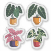 Alocasia & Rare Plant Watercolor Sticker (Voorkant)