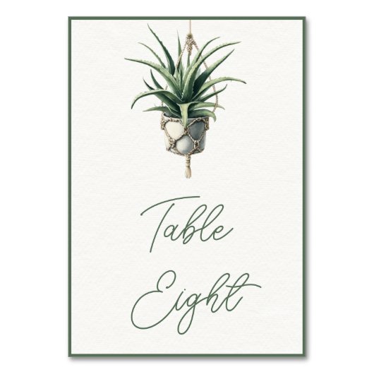 Aloë: Boho chique botanische groen Plant minimaal Kaart (Voorkant)