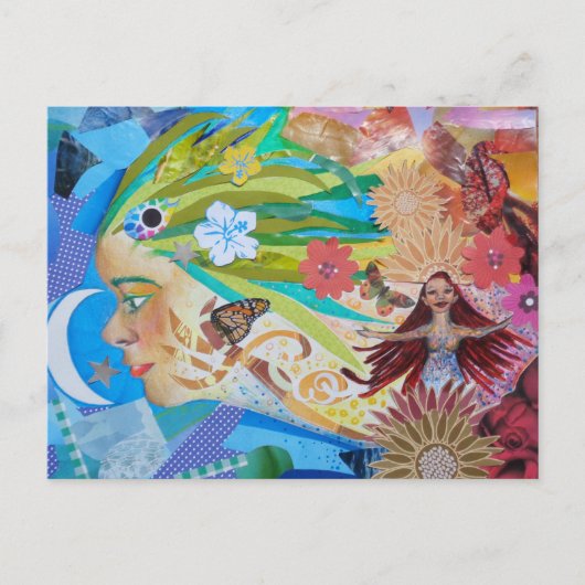 Aloe Collage Briefkaart (Voorkant)