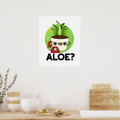Aloe Cute Aloe Vera Plant PUn Poster (Keuken)