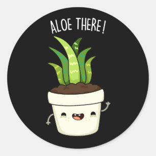 Aloe Daar Funny Aloe Vera Pun Ronde Sticker